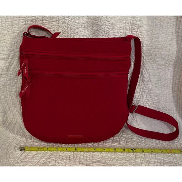 RETIRED Vera Bradley NWT Triple Zip Hipster in TANGO RED! - Picture 6 of 8